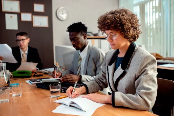 vintage-style-people-working-office-with-computers